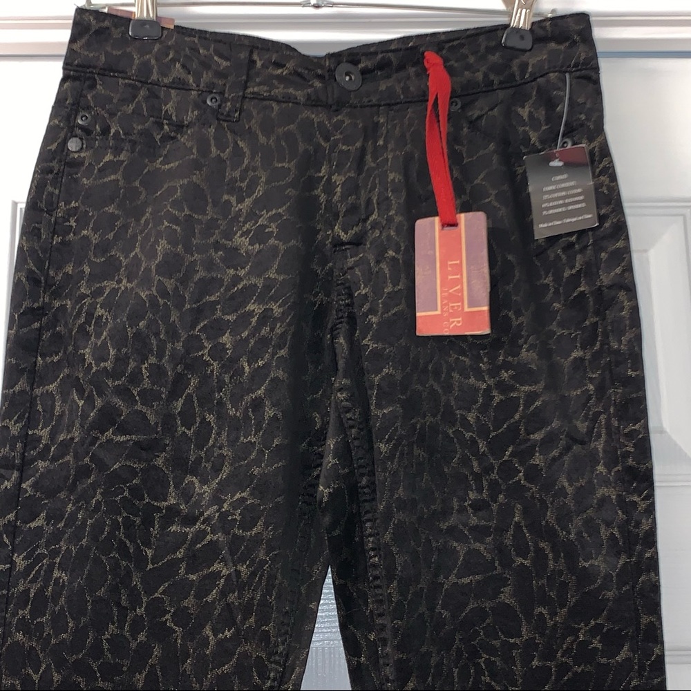 LIVERPOOL JEANS COMPANY SADIE’S STRAIGHT LEG animal print JEANS size 2 NWT